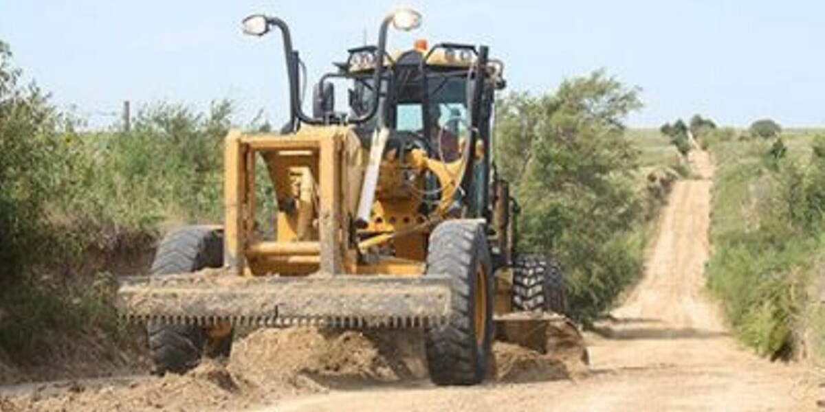 Front-loader on a dirt road