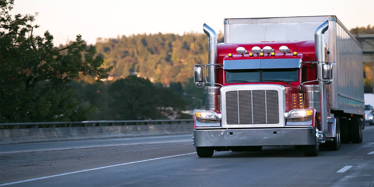 Truck on a highway