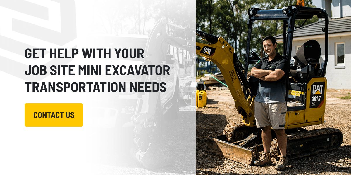 Get help with your job site mini excavator