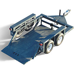 blue utility / equipment trailer