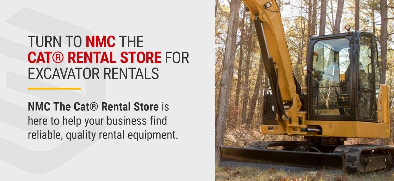 Turn to NMC The Cat® Rental Store for Excavator Rentals